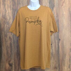 Next Level Apparel Mustard 'Hello Pumpkin' Tee